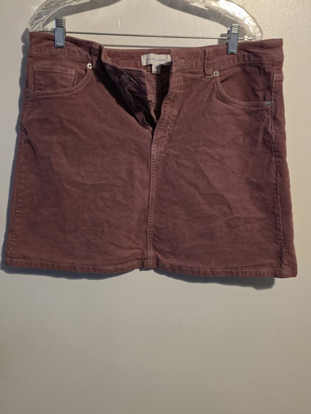 POPSUGAR Dusty Rose Corduroy Skirt